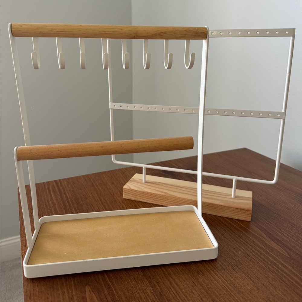 Two White and Tan Jewelry Holders!